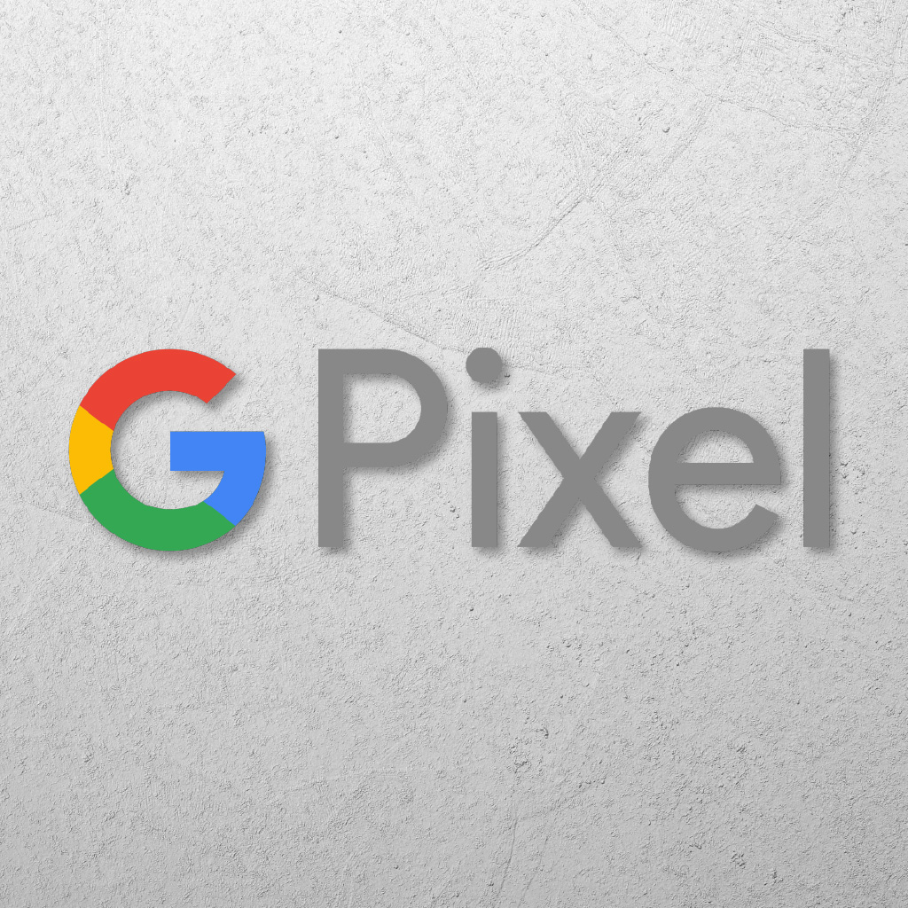 Google pixel logo on a white background.