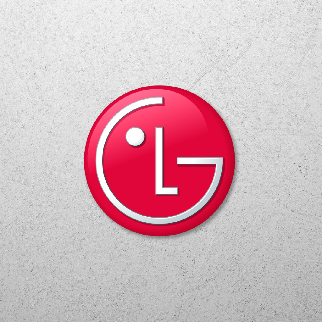 LG logo on a Gray background