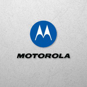 Motorola logo on a white background.