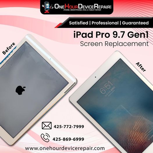Get your iPad Pro 5th Gen screen replaced by One Hour Device Repair. 2. One Hour Device Repair offers iPad Pro 5th Gen screen replacement services.