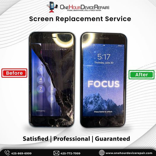 One Hour Device Repair offers professional iPhone 6 screen replacement service, ensuring swift and effective device repair.