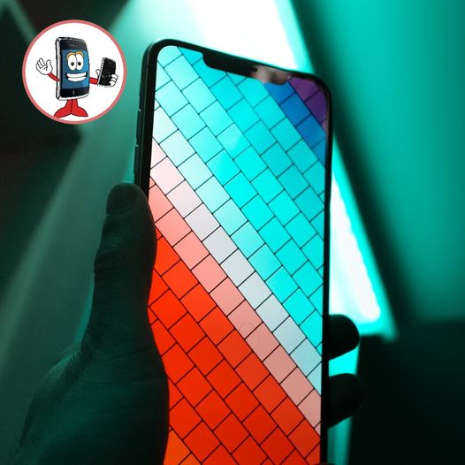 Mobile showing elegant color Blocks