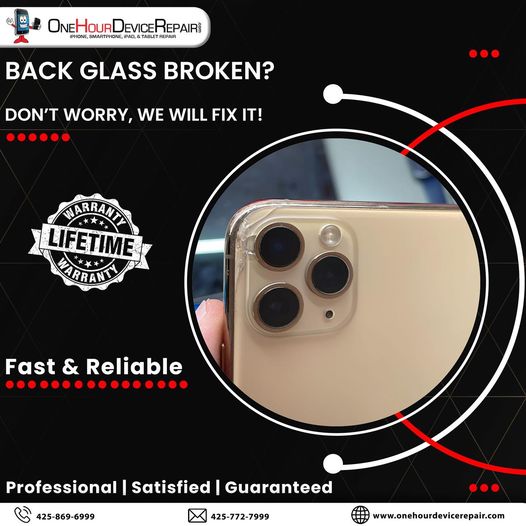 Back Glass Replacement Free Diagnostics Lifetime warranty Work with perfec One Hour Device Repair offers quick and efficient iPhone 11 Pro glass replacement. Back Glass Replacement