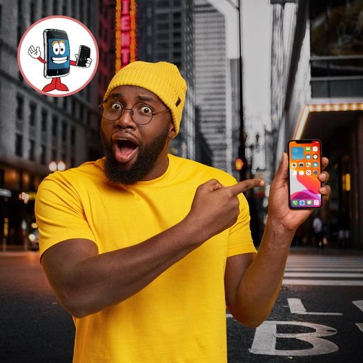 It doesnt matter how damaged your iPhone is Get it Man holding iPhone