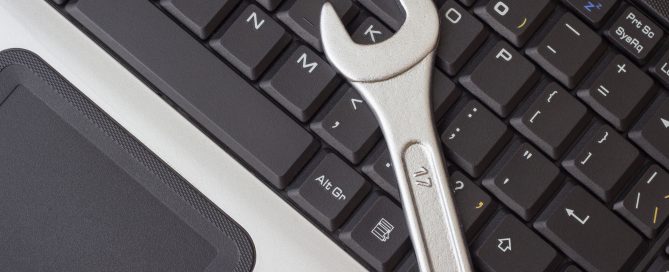 Mac Repair Near Me: A Mac with a Wrench