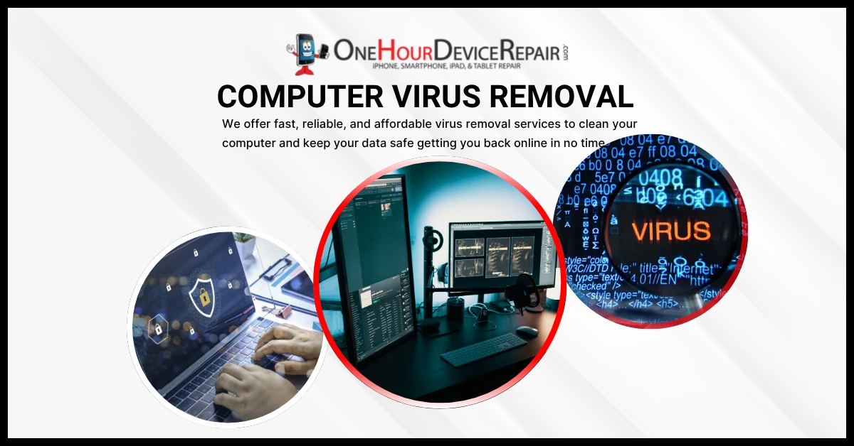 Computer virus removal Redmond Trusted Computer Virus Removal Experts by One Hour Device Repaie