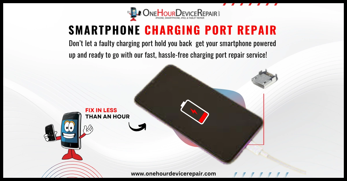 SMARTPHONE CHARGING PORT REPAIR Smartphone Charging Port Repair Services by One Hour Device Repaie