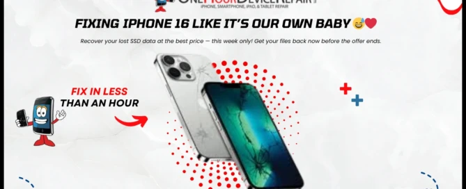 Fixing iPhone 16 by One Hour Device Repair