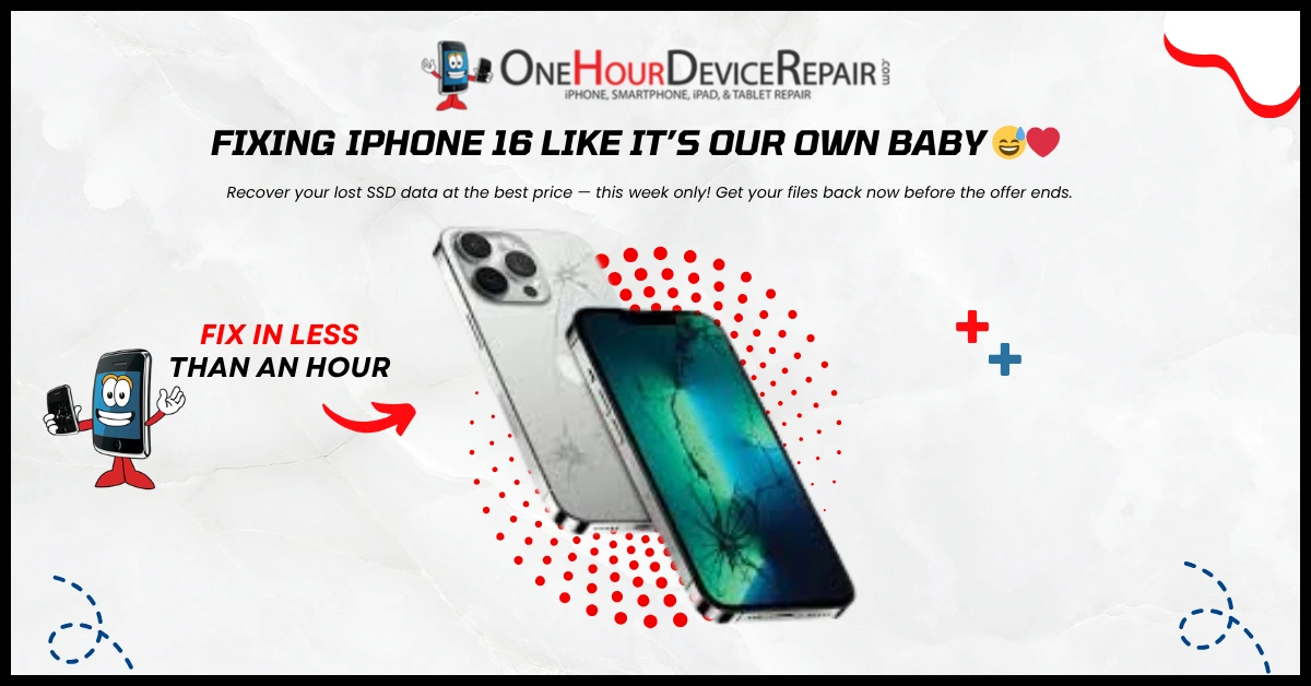 Fixing iPhone 16 Fixing iPhone 16 by One Hour Device Repair